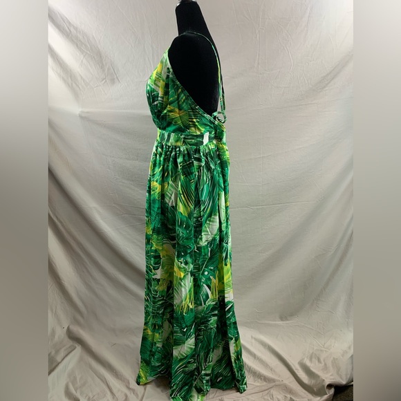Boho Tropical Print Backless Cami Dress - Picture 6 of 8